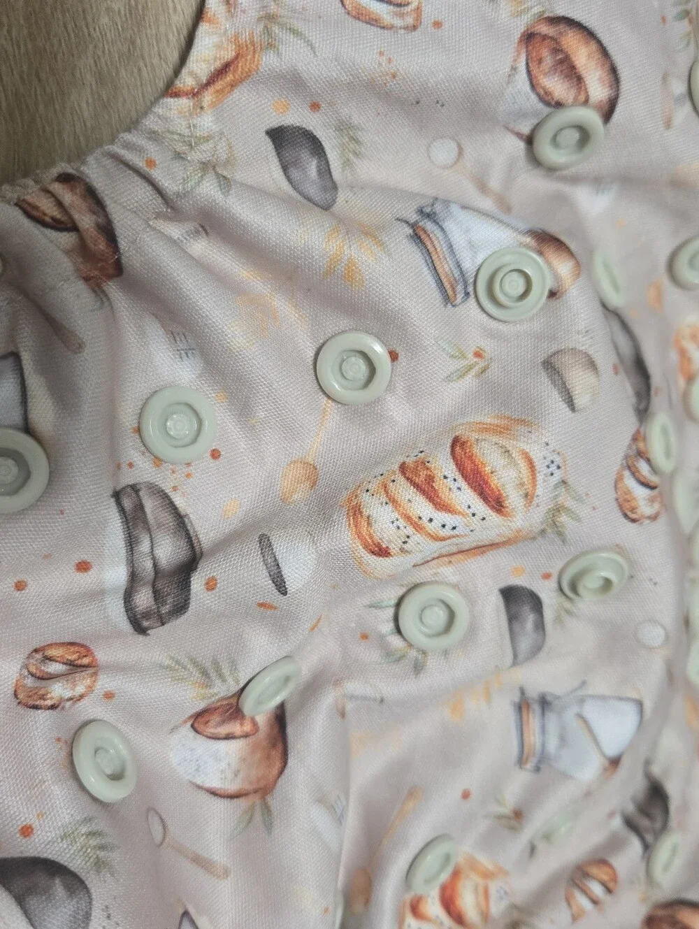 Lalabooty Sourdough print forever sized pocket cloth diaper